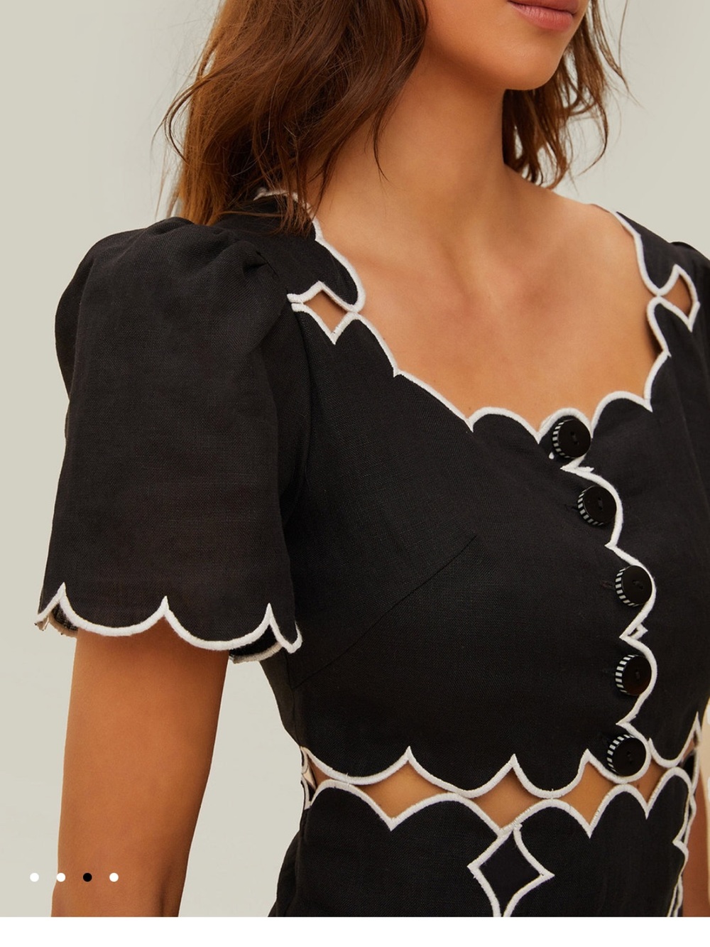 Farm Rio Black Short Sleeve Maxi Dress - Picture 4 of 5